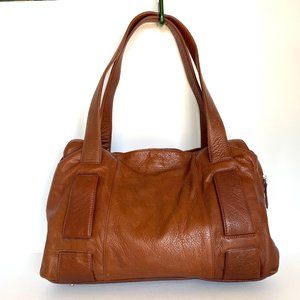 Rich Brown Leather Shoulder Bag